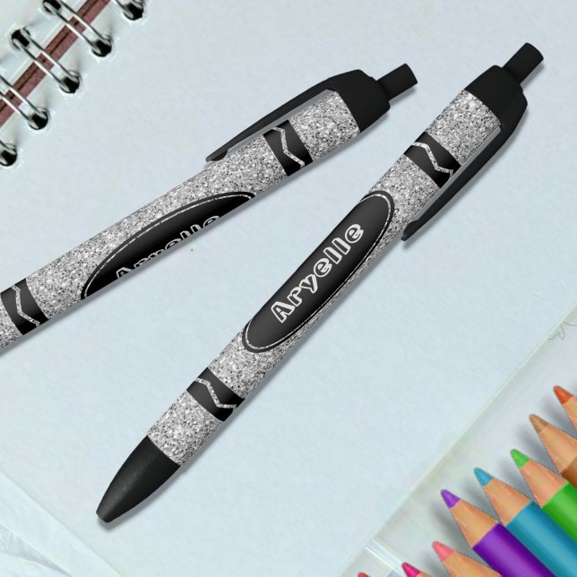 Preta Caneta de Nome Personalizado do Platinum Silver Gl (Criador carregado)