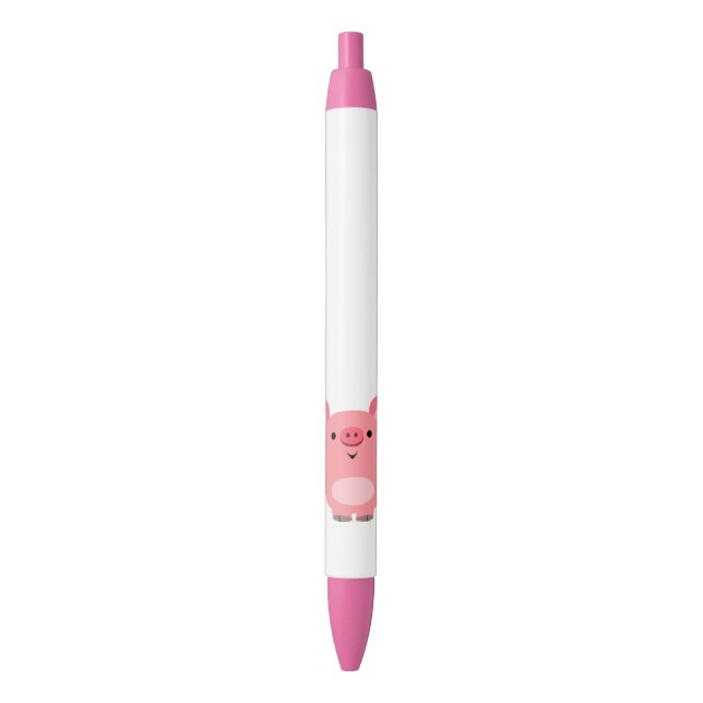 Preta Caneta de Porco de Cartoon Musclado em Cute (Frente Vertical)