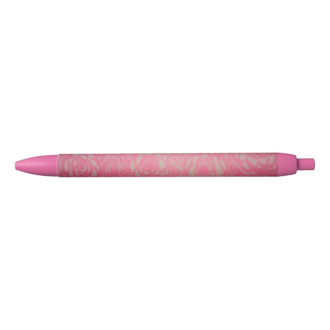 Preta Caneta de Rosas rosa quente (Frente)