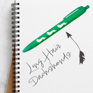 Preta Caneta de Tinta de Cabelo Longo Verde