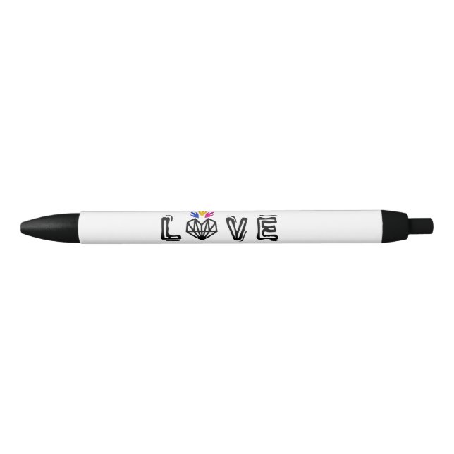Preta Caneta de Tinta do Logotipo Bold Love (Frente)