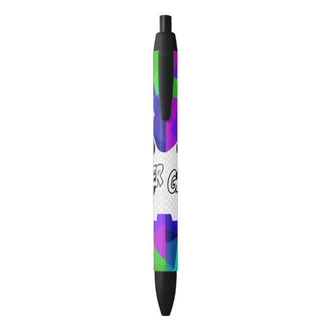 Preta caneta DE TINTA "GAMER" (Traseira (Vertical))