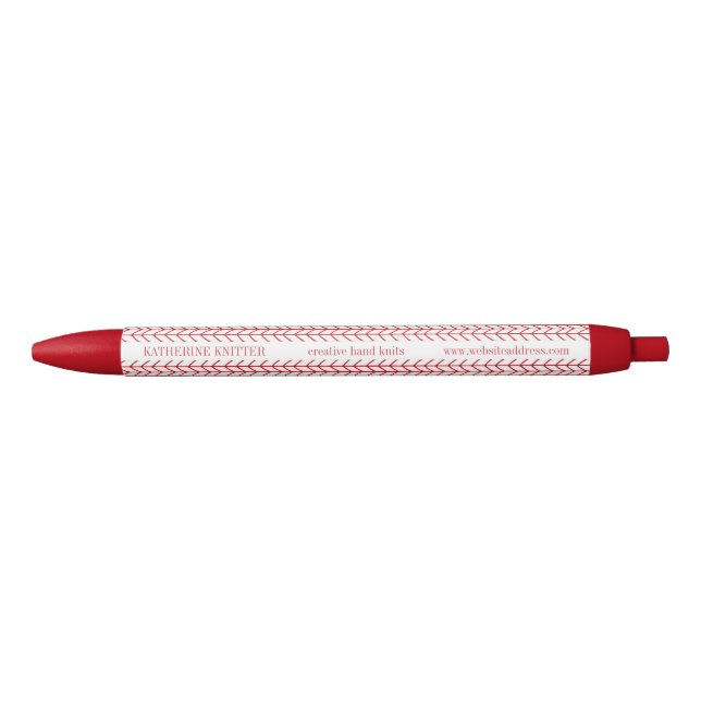 Preta Caneta de Tinta Negócios RED LINE KNIT (Frente)