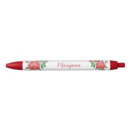 Preta Caneta de Tinta Personalizada do bonito Rosa verme