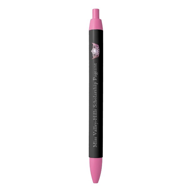 Preta Caneta de Tinta Personalizada no estilo Miss Améri (Frente Vertical)