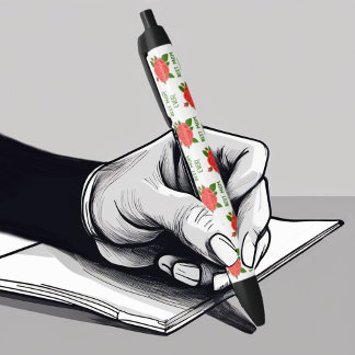 Preta Caneta do Dia das Mães Rosas Vermelhas