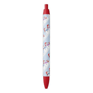 Preta Caneta do Natal da família do boneco de neve