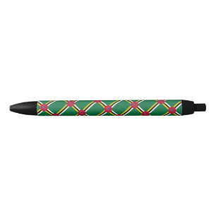 Preta Caneta do Ponto de Chamada Dominica Flag