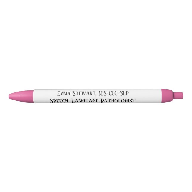 Preta Caneta do SLP personalizado (patologista de língua (Frente)