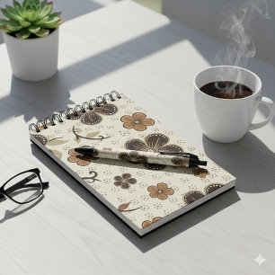 Preta Caneta Esferográfica Artística de Arte Floral Abst