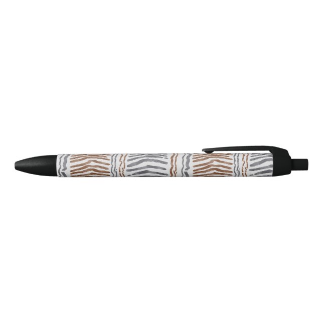 Preta Caneta Esferográfica Listrada Tribal Boho (parte de cima)
