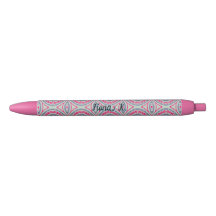 Caneta Esferográfica Personalizada Nome Rosa