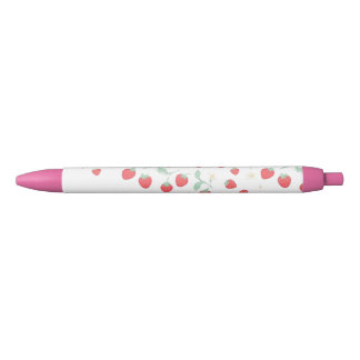 Preta Caneta Estética Morango Kawaii - Escola Rosa Fofa