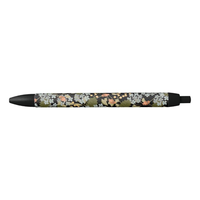 Preta Caneta floral bonito da flor (Frente)