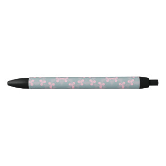 Preta Caneta Floral Cor-de-Rosa Fresca para Escrevendo |