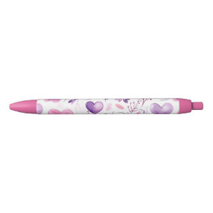 Preta Caneta Floral Roxa Rosa Água Cor Aesthetic