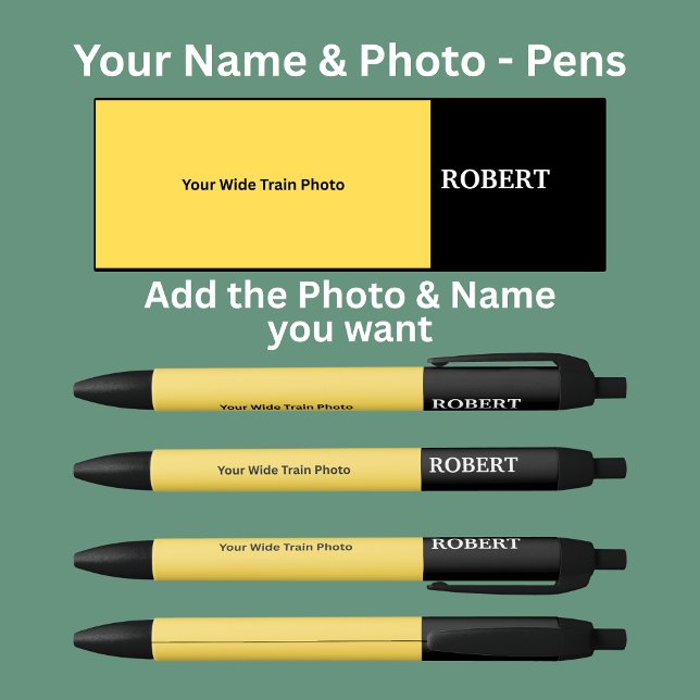Preta Caneta Foto Trem Personalizada (Criador carregado)