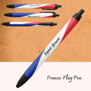Preta Caneta Francesa Personalizada, Bandeira Francesa,