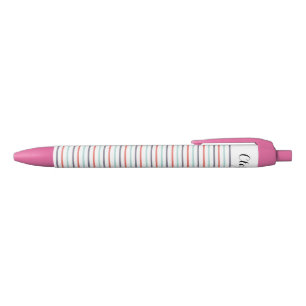 Preta Caneta Listrada Personalizada