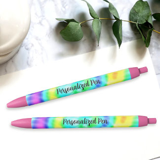 Preta Caneta Personalizada Colorida Tie