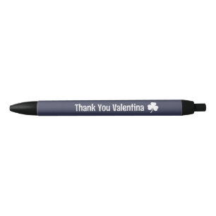 Preta Caneta Personalizada com Cor e Ícone de Texto Pers
