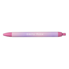 Preta Caneta Personalizada com Nome | Gradiente Rosa Rox