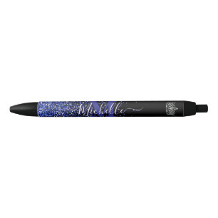 Preta Caneta Personalizada de Autografo Real Glitz Monog