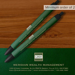 Preta Caneta personalizada de logotipo