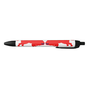 Preta Caneta Personalizada de Touros Vermelhos