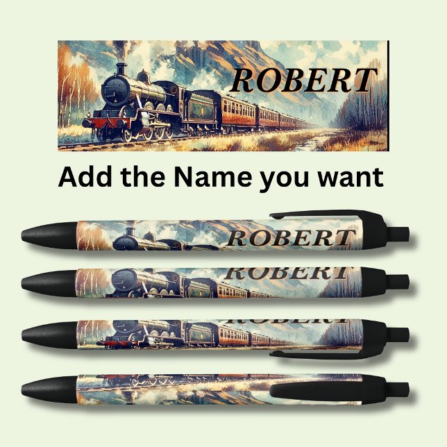 Preta Caneta Personalizada do Comboio a Vapor (Criador carregado)