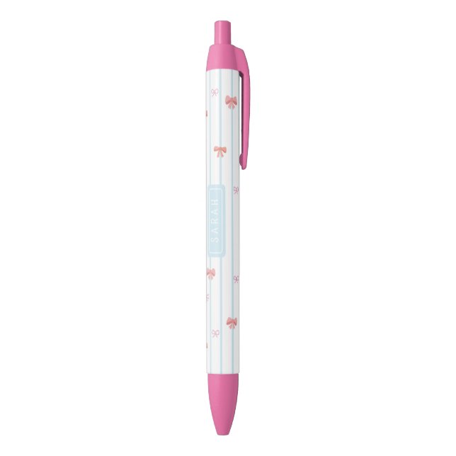 Preta Caneta Personalizada Nome Fita Doce (parte de inferior (Vertical))