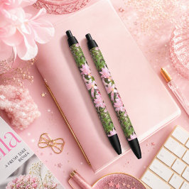 Preta Caneta Personalizada Pretty Pink Belladonna Lily
