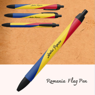 Preta Caneta personalizada romena, Bandeira da Romênia,