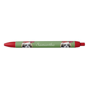 Preta Caneta personalizada vermelho do cão de Shih Tzu
