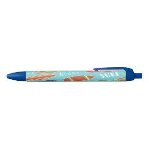 Preta Caneta Prancha de Surf Azul