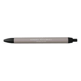 Preta Caneta Profissional Elegante Marrom Monograma