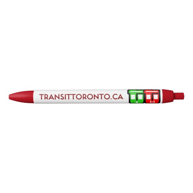 Preta Caneta retrátil Transit Toronto - Vermelha (Frente)