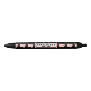 Preta Caneta Rosa Engraçado