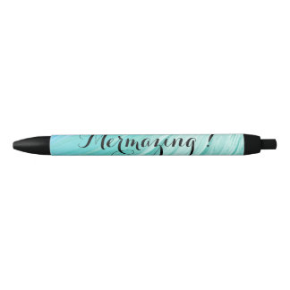 Preta Caneta Textured turquesa de Mermazing