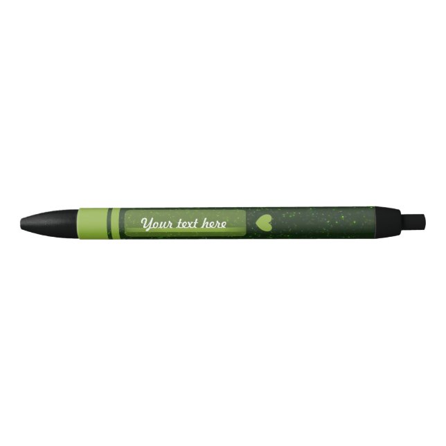 Preta Caneta verde personalizável (Frente)