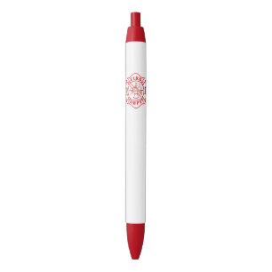 Preta Caneta vermelha da guarnição da cruz maltesa do