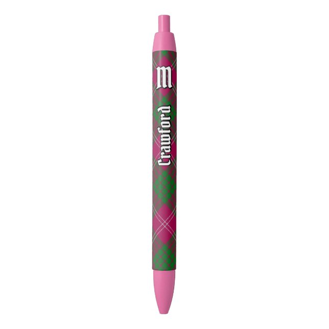 Preta Clan Crawford Tartan Caneta (Frente Vertical)