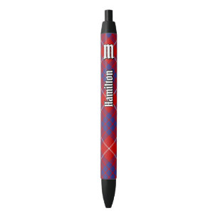 Preta Clan Hamilton Red Tartan Caneta