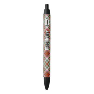 Preta Clan MacAlister Vestir Caneta Tartan
