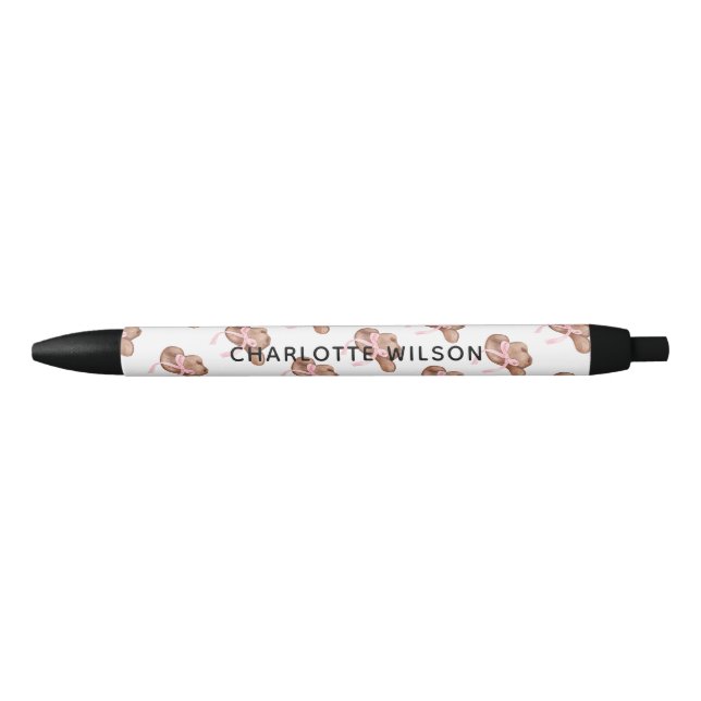 Preta Coquette Cowgirl Hat com Caneta de nome de script  (Frente)