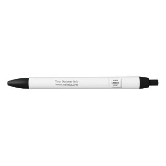 Preta Design de Caneta com Logotipo Minimalista Corporat