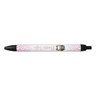 Preta Enfermeira-leopardo-rosa-branca Caneta de vida