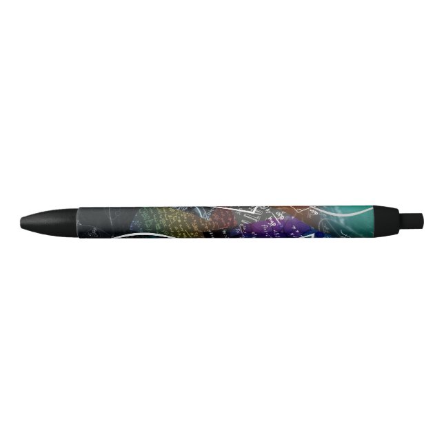 Preta Equações Infinitas: Caneta Tema Matemático (Frente)