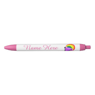 Preta Escruffy Personalizado Bonito Unicorn w Caneta Arc