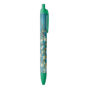 Preta Flor de amêndoa Vincent Van Gogh Caneta Azul/Tinta